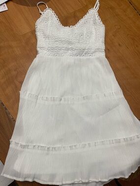 White Lace Bodice white summer Dress